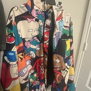Nickelodeon Multicolor Cartoon Puffer Jacket